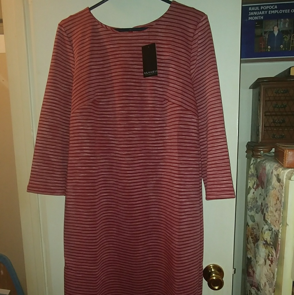 Red striped dress